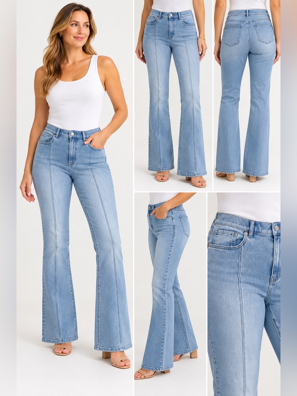 McLaughlin Light Wash High Rise Flare Jeans Size 12 NWOT
